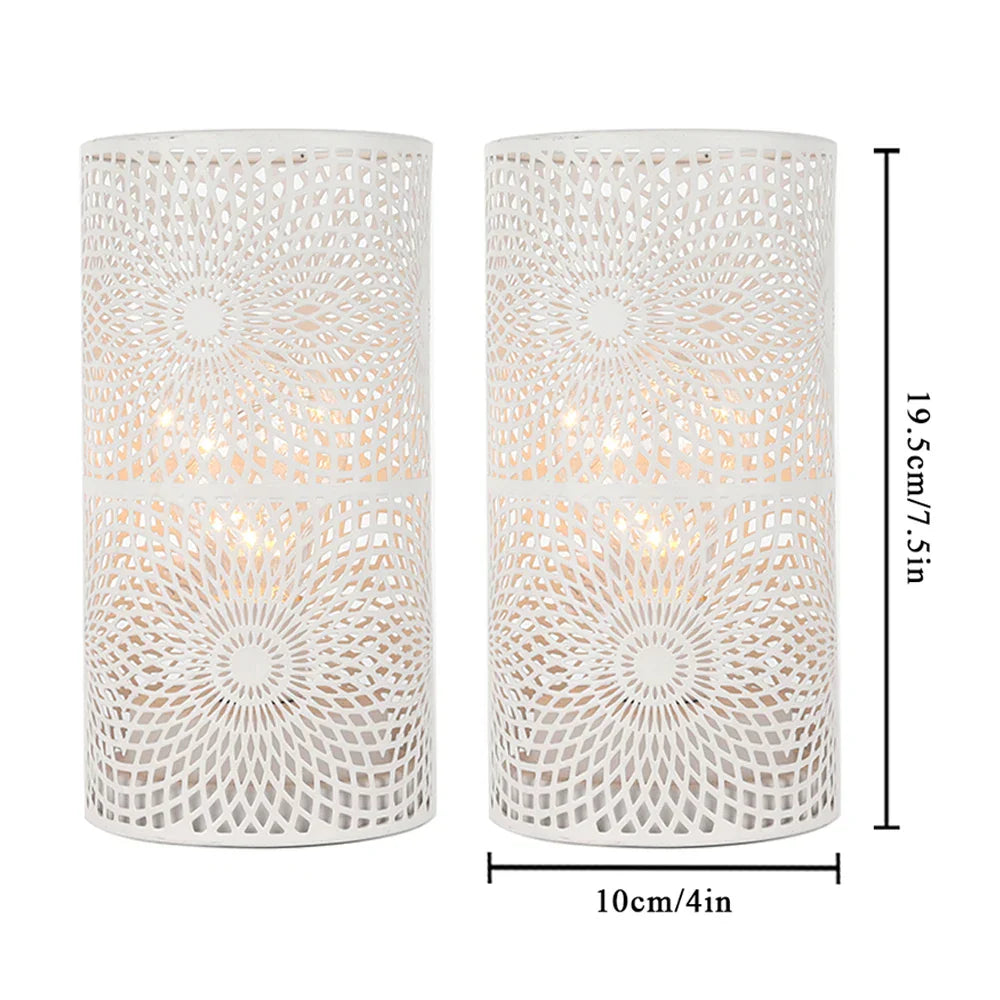 2Pcs Battery LED Table Lamps – Modern Cylinder Cordless Lights for Home & Wedding