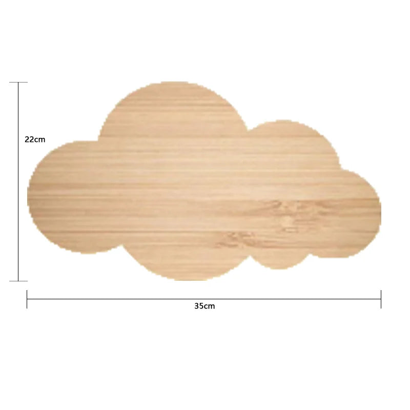 Modern LED Wall Light Wooden Cloud Dimmable Bedroom Bedside Eye Protection Lamp