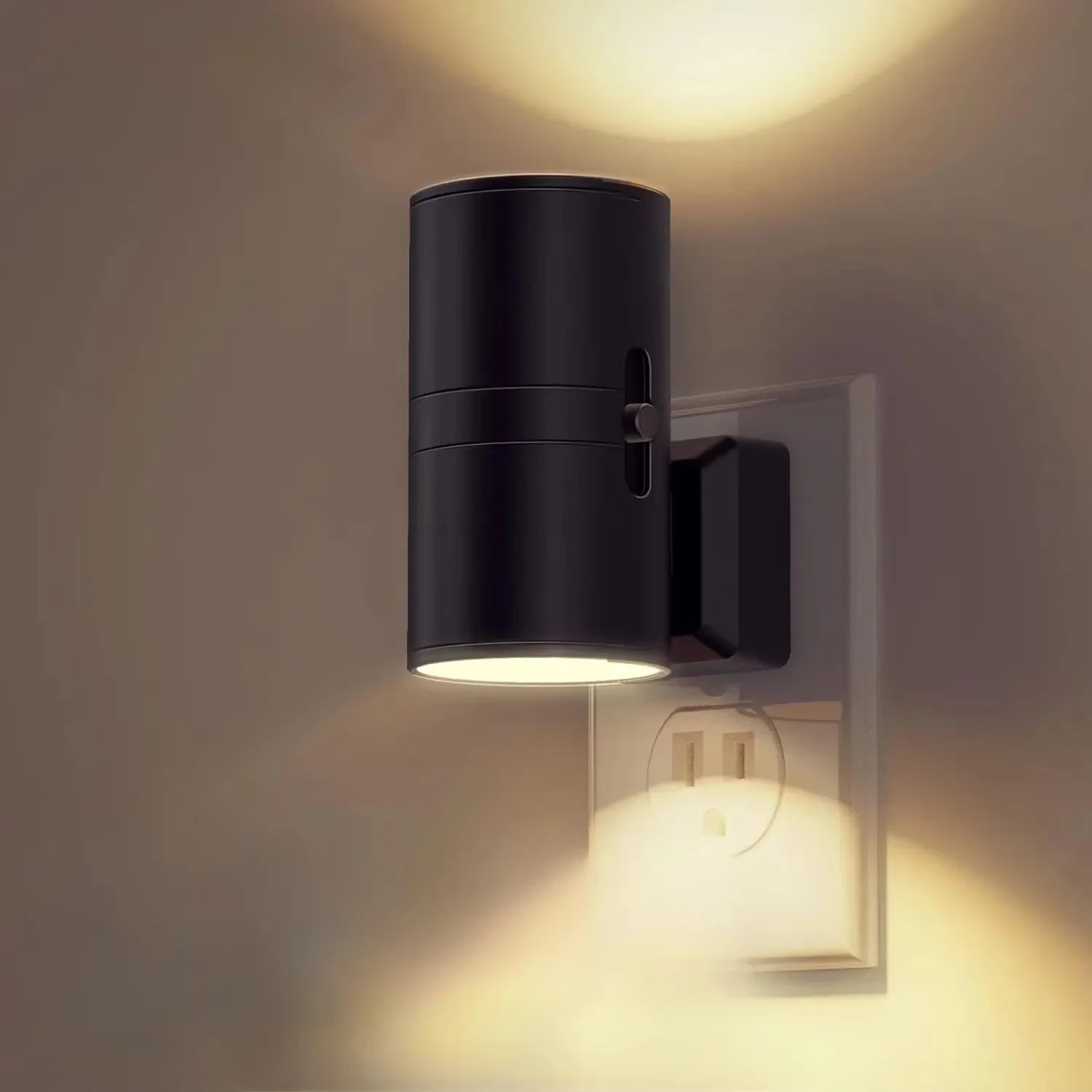 Plug In Dimmable LED Night Light Auto Sensor Bedside Bathroom Hallway Lamp