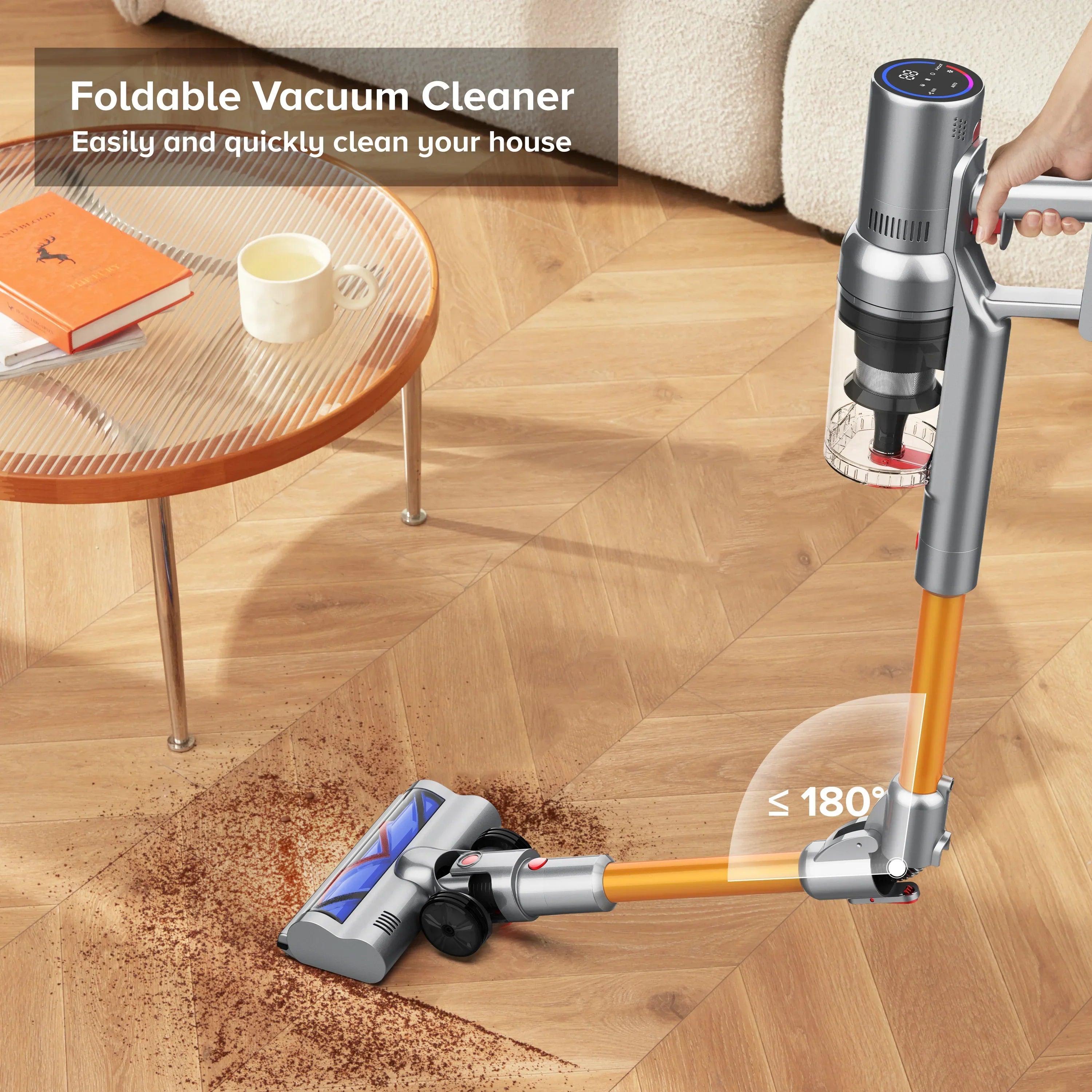 27000Pa Cordless Handheld Vacuum Cleaner Smart Sensor Auto Speed for Home