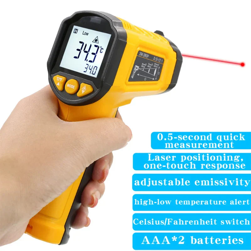 Infrared Non-Contact Thermometer TS380 – Handheld High-Precision Temperature Gauge