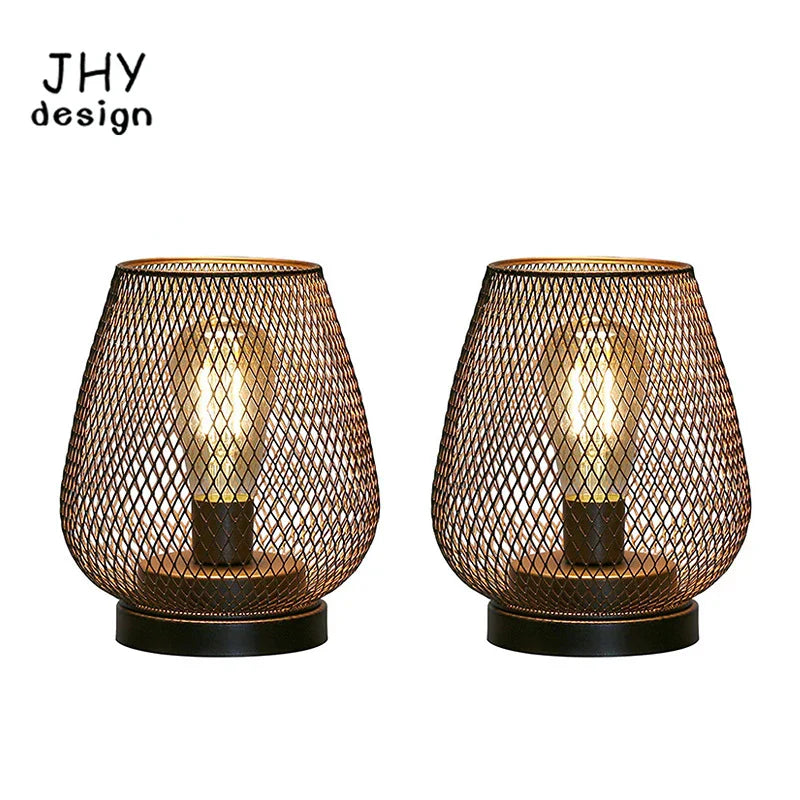 2 Pack Cordless LED Lantern Table Lamps Battery Powered Wireless Indoor Outdoor