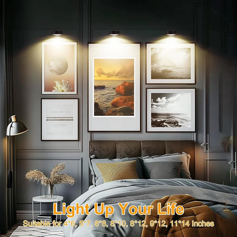 Magnetic RGB Wall Art Light USB Rechargeable Remote Dimmable LED Display