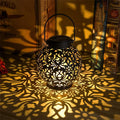 Outdoor Solar Garden Hanging Iron Art LED Light Waterproof Landscape Projection