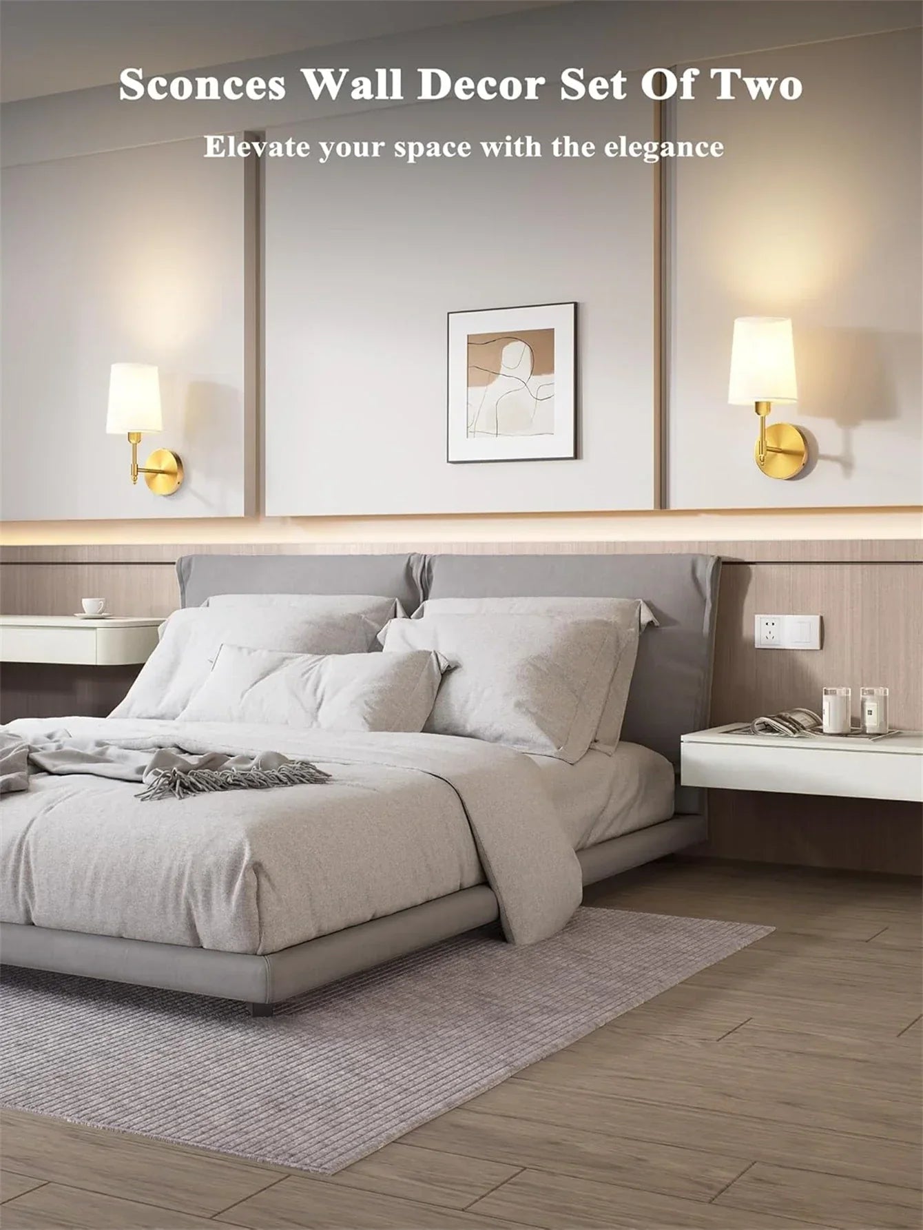 Wireless Wall Lamp – Rechargeable RGB Battery Light with Remote for Bedroom Decor