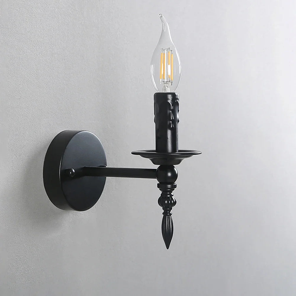Vintage Industrial Wall Sconce Retro Candle Wall Lamp Bedside Stair Hallway
