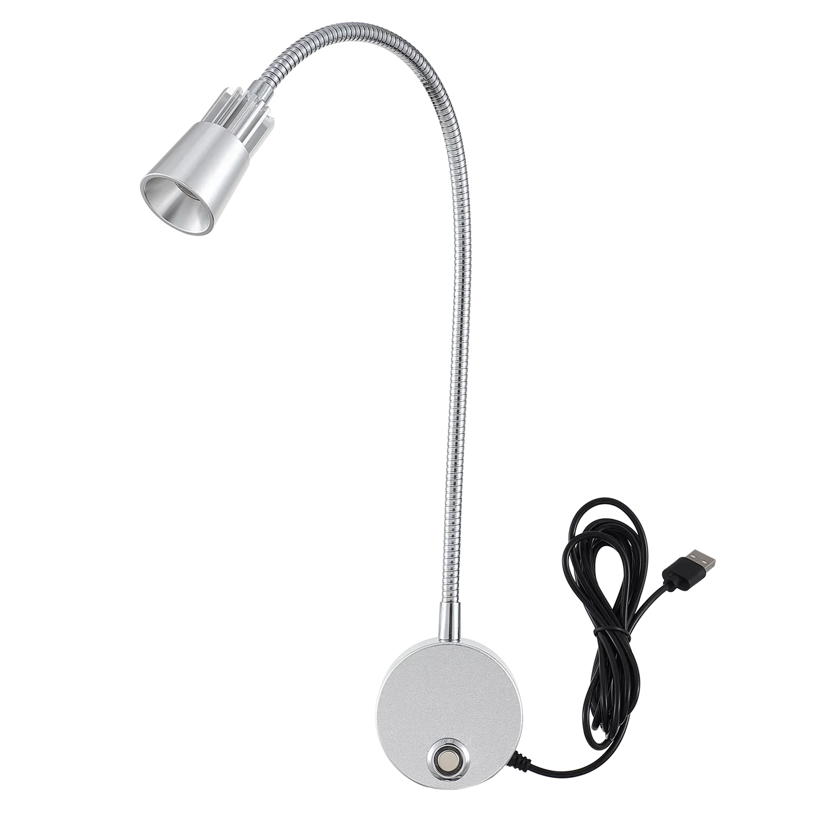 USB Wall Reading Lamp Dimmable Gooseneck Bedside Light 3CCT CRI98