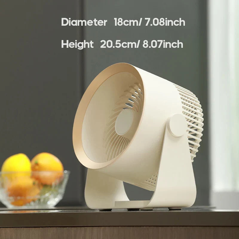 Portable Rechargeable Fan 4000mAh 3-Speed Type-C 5V