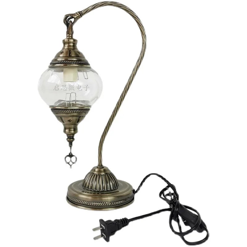 DIY Turkish Table Lamp Handmade LED Night Light Bedroom Decor Parent Child Gift