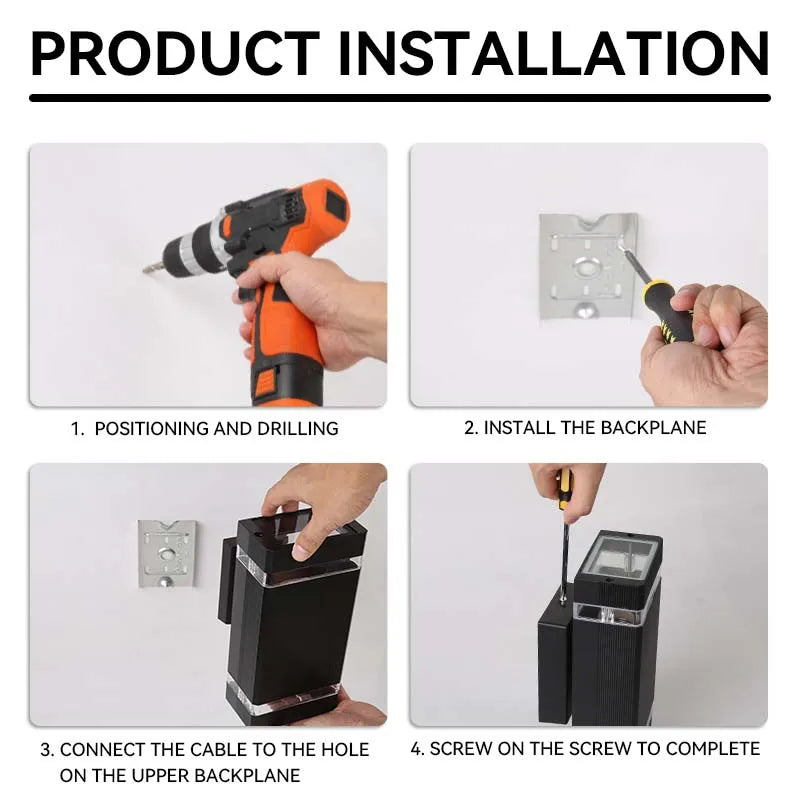 LED Outdoor Waterproof Wall Light Decor Socket External Stairs Fitter Holder E27 Lighting Bedroom Fixture Home Lamp Wall Street