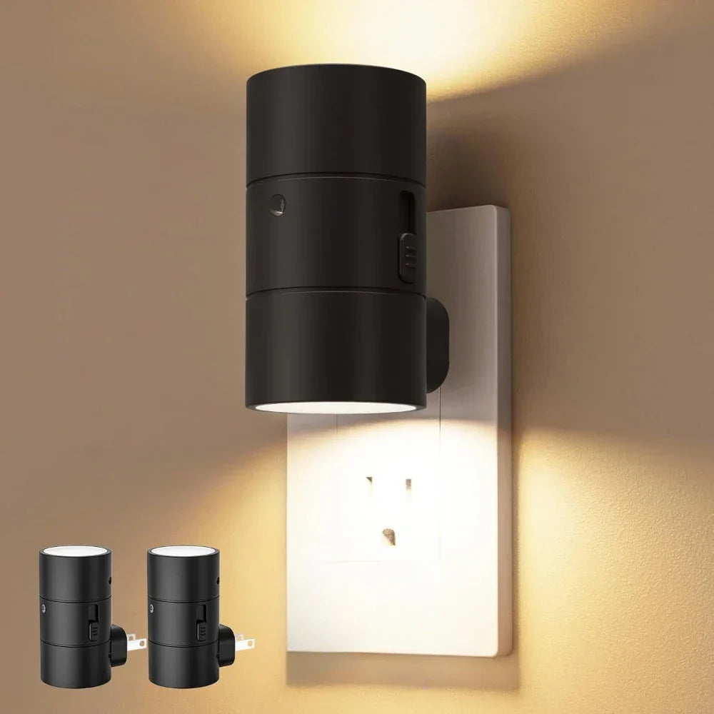 Dimmable LED Night Light with Sensor 1/2/4Pack Plug-In Wall Light for Bedroom