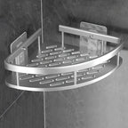 Stainless Steel Tension Shower Caddy Corner Shelf Bathroom Organizer Storage