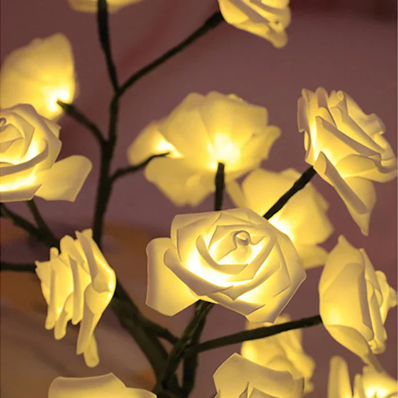 108LED Rose String Table Lamp USB Powered Night Light Romantic Party Decor