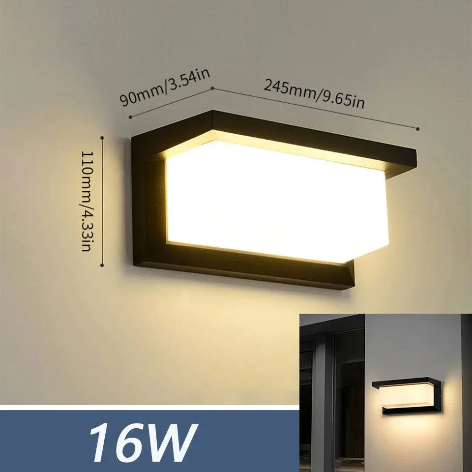 LED Outdoor Wall Light – IP66 Waterproof Motion Sensor Lamp for Porch & Garden