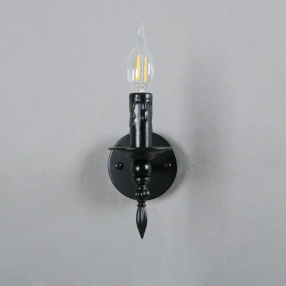 Vintage Industrial Wall Sconce Retro Candle Wall Lamp Bedside Stair Hallway