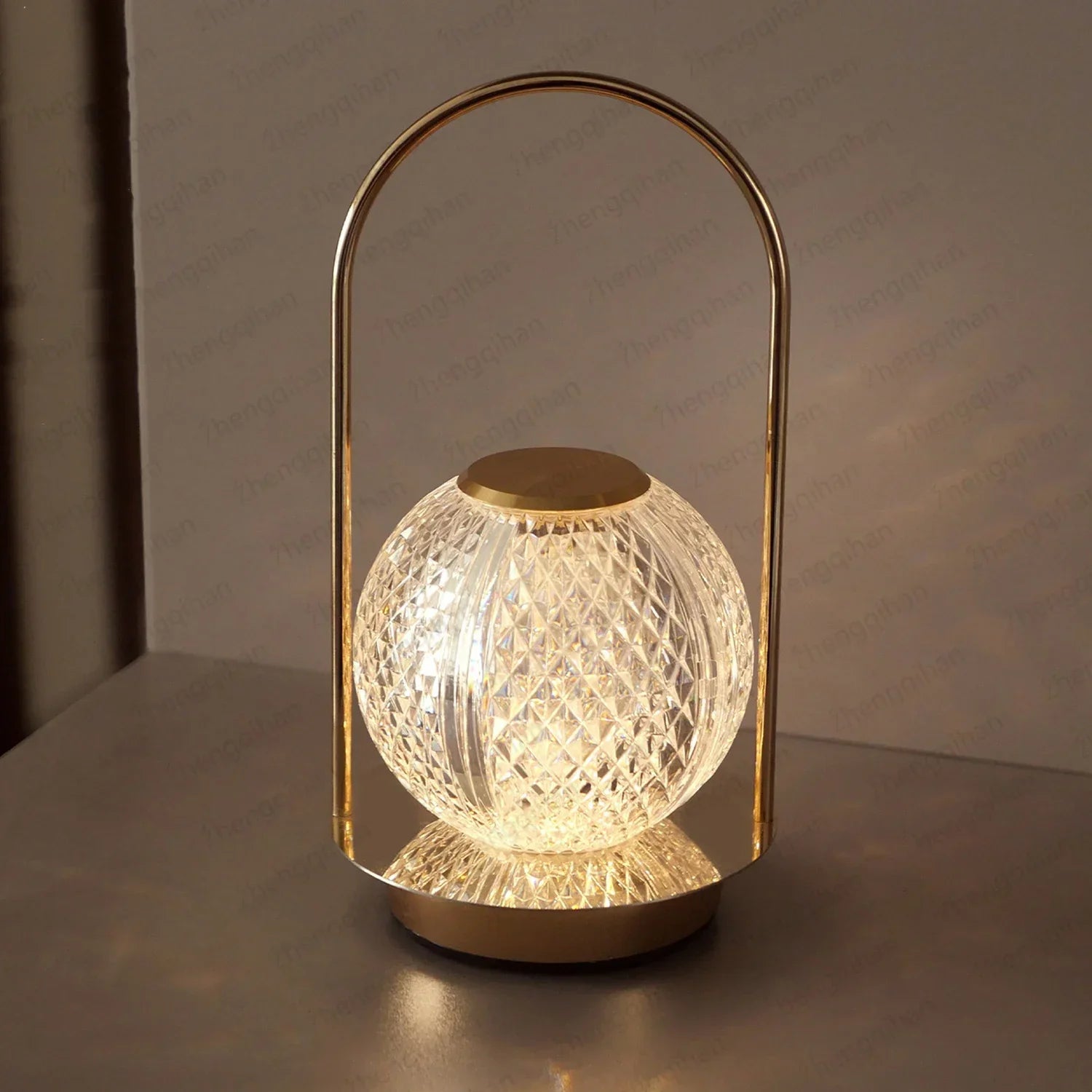 Wireless Crystal LED Table Lamp – Rechargeable Touch Night Light for Bedroom Bar