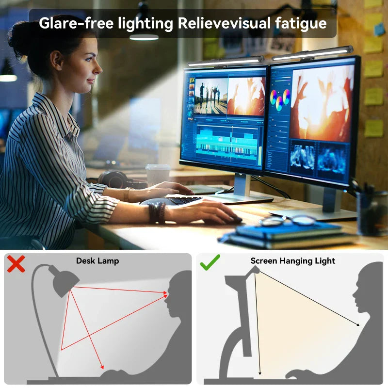 LED Monitor Light Bar USB Stepless Dimming Desk Lamp Screen Backlight Office