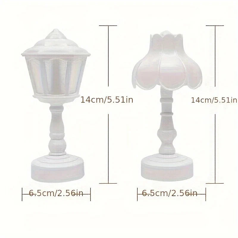 Pagoda Flower LED Table Lamp Battery Desk Night Light Modern Bedroom Decor