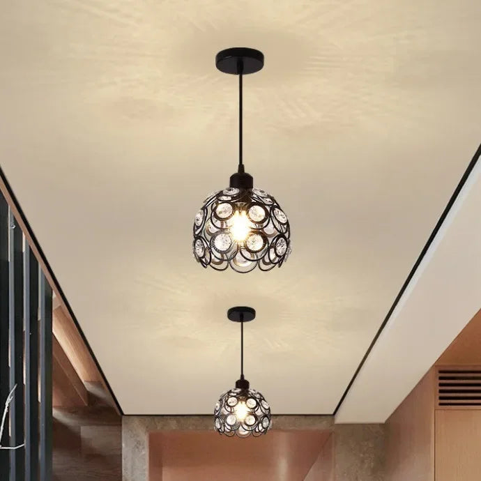 20cm Iron Art Ceiling Lamp European Style Indoor E27 Romantic Ambient Light