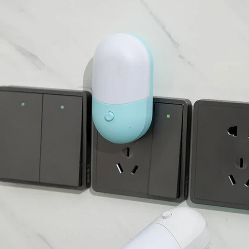 Plug In LED Night Light Eye Protection Bedside Lamp Baby Feeding Living Room
