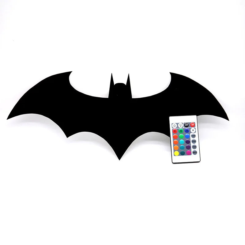ZK50 Color Changing LED Night Light Bat Wing Wall Lamp Remote Bedside Ambient Light