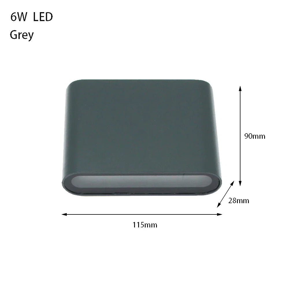 LED Outdoor Waterproof Wall Light – 6W 12W 24W Aluminum Sconce for Home & Patio
