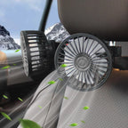 Portable Dual-Head USB Fan for Car with 360° Rotation & 3 Speed Settings for Ultimate Comfort