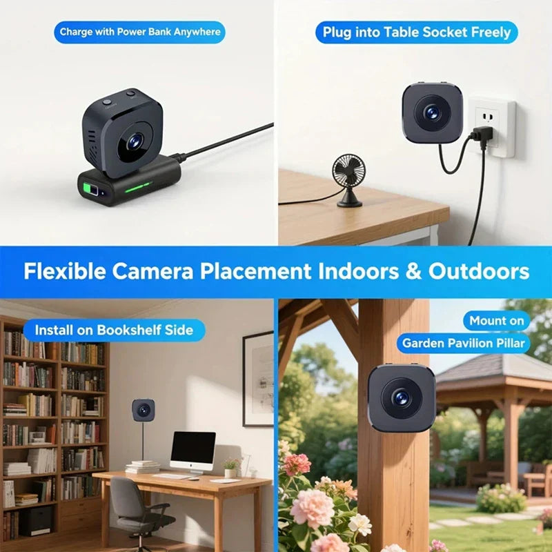 Xiaomi 8K Mini Security Camera Full Color Night Vision WiFi Motion Surveillance