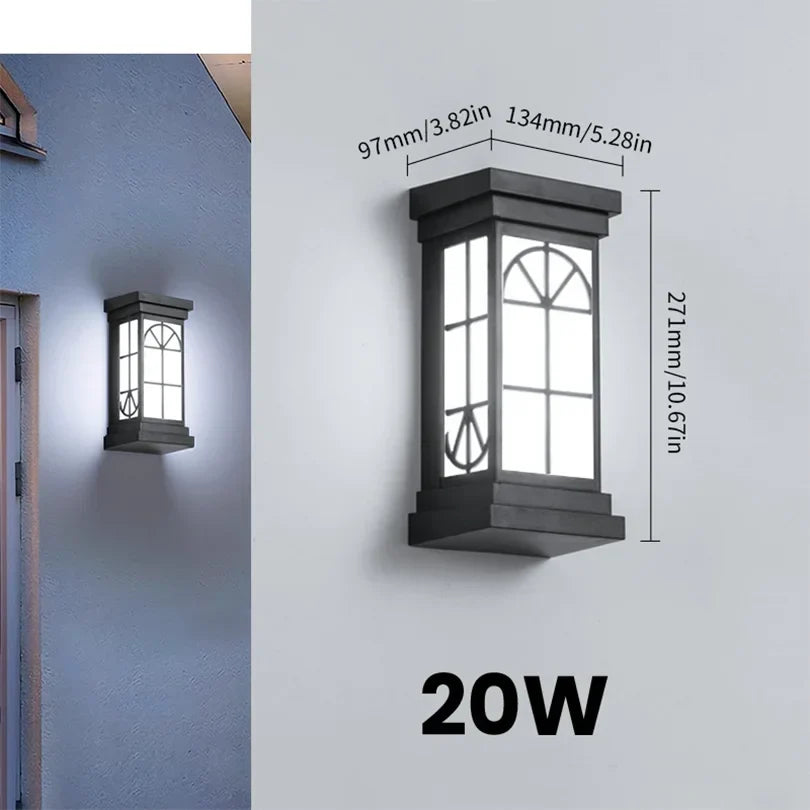 LED Outdoor Wall Light – IP66 Waterproof Motion Sensor Lamp for Porch & Garden