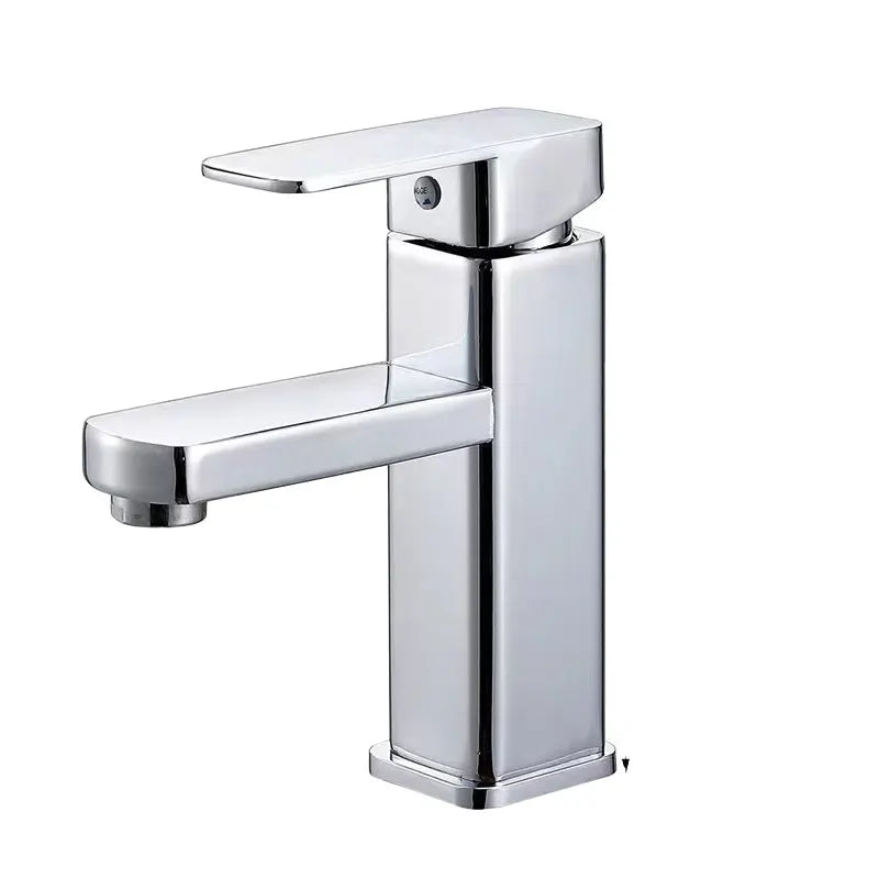 Black Chrome Bathroom Faucet Hot Cold Mixer Deck Mounted Vanity Sink Tap