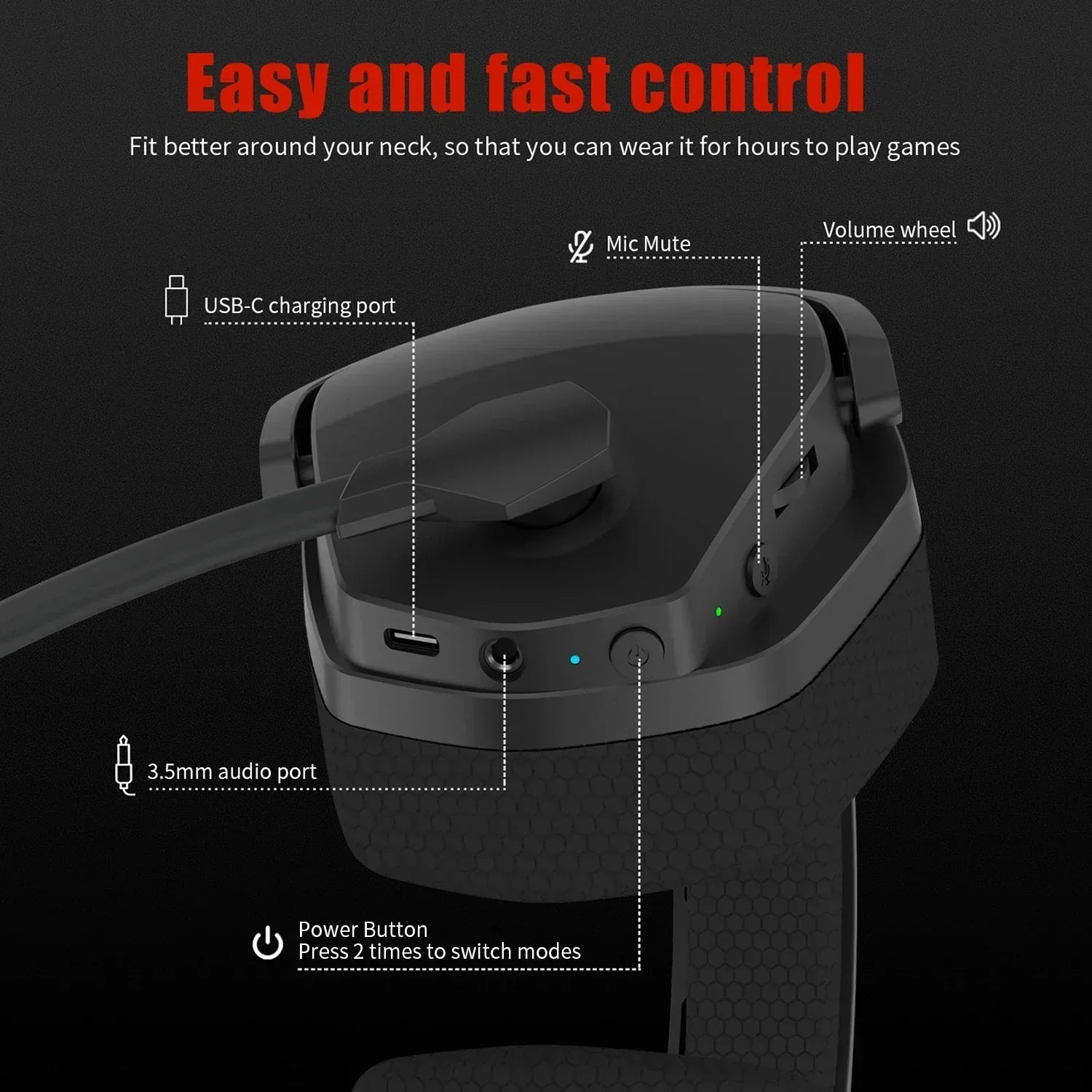 NUBWO G06 Wireless Gaming Headset Bluetooth 5.3 PS5 PC Noise Cancelling