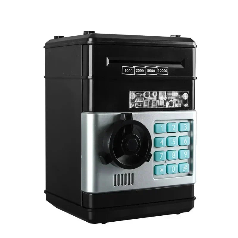 Electronic Piggy Bank Mini Safe Password Lock Cash Coin Saving Box Kids
