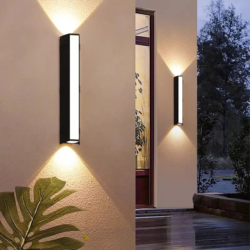 Modern LED Outdoor Wall Light IP65 Waterproof Aluminum Porch Garden Strip Lamp