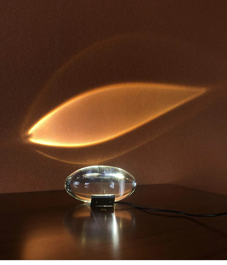 Italian Designer LED Crystal Table Lamp Egg Shape for Bedroom Decor & Gifting