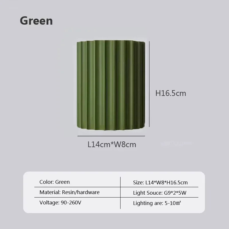 LED Resin Wall Lamp – G9 Decorative Light for Bedroom, Hallway & Living Room