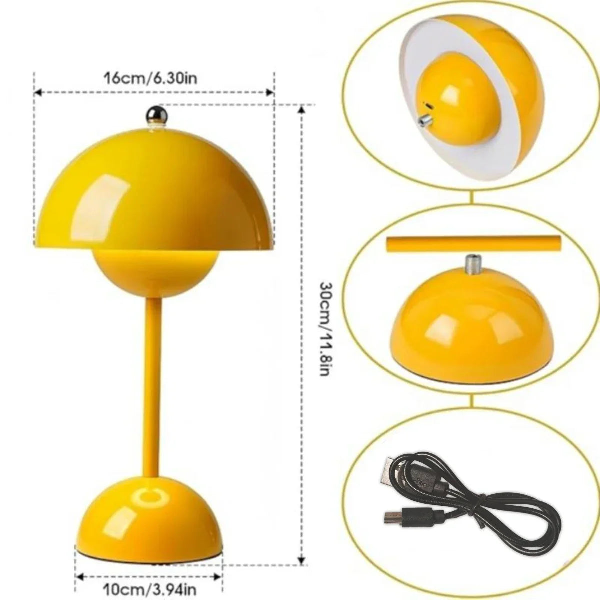 Modern Mushroom Night Light Touch Color Changing LED Bedside Lamp for Home Décor