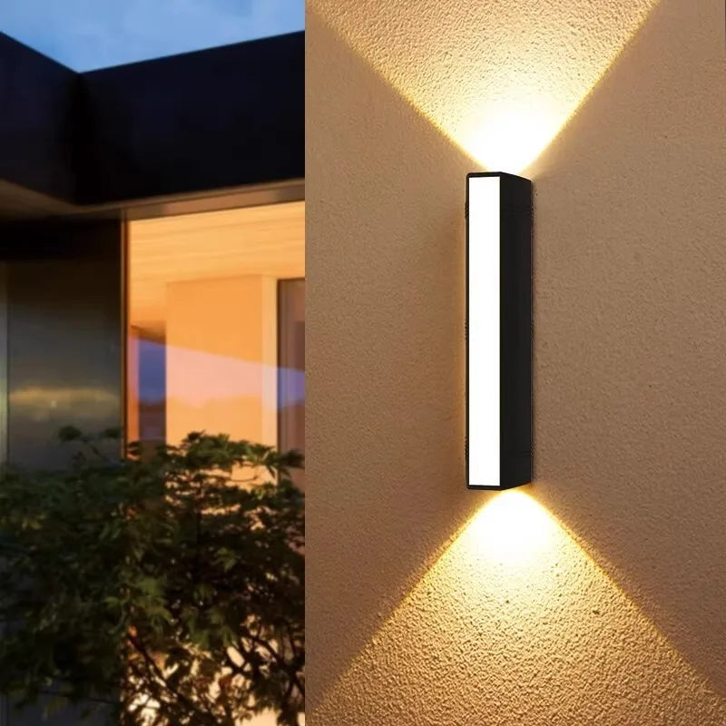 Modern LED Outdoor Wall Light IP65 Waterproof Aluminum Porch Garden Strip Lamp