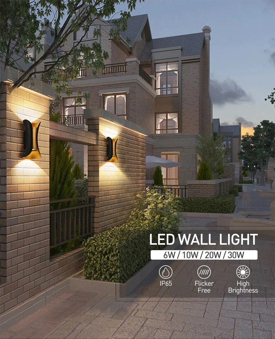 IP65 LED Outdoor Wall Light – 6W/10W Waterproof Aluminum Sconce for Porch Garden