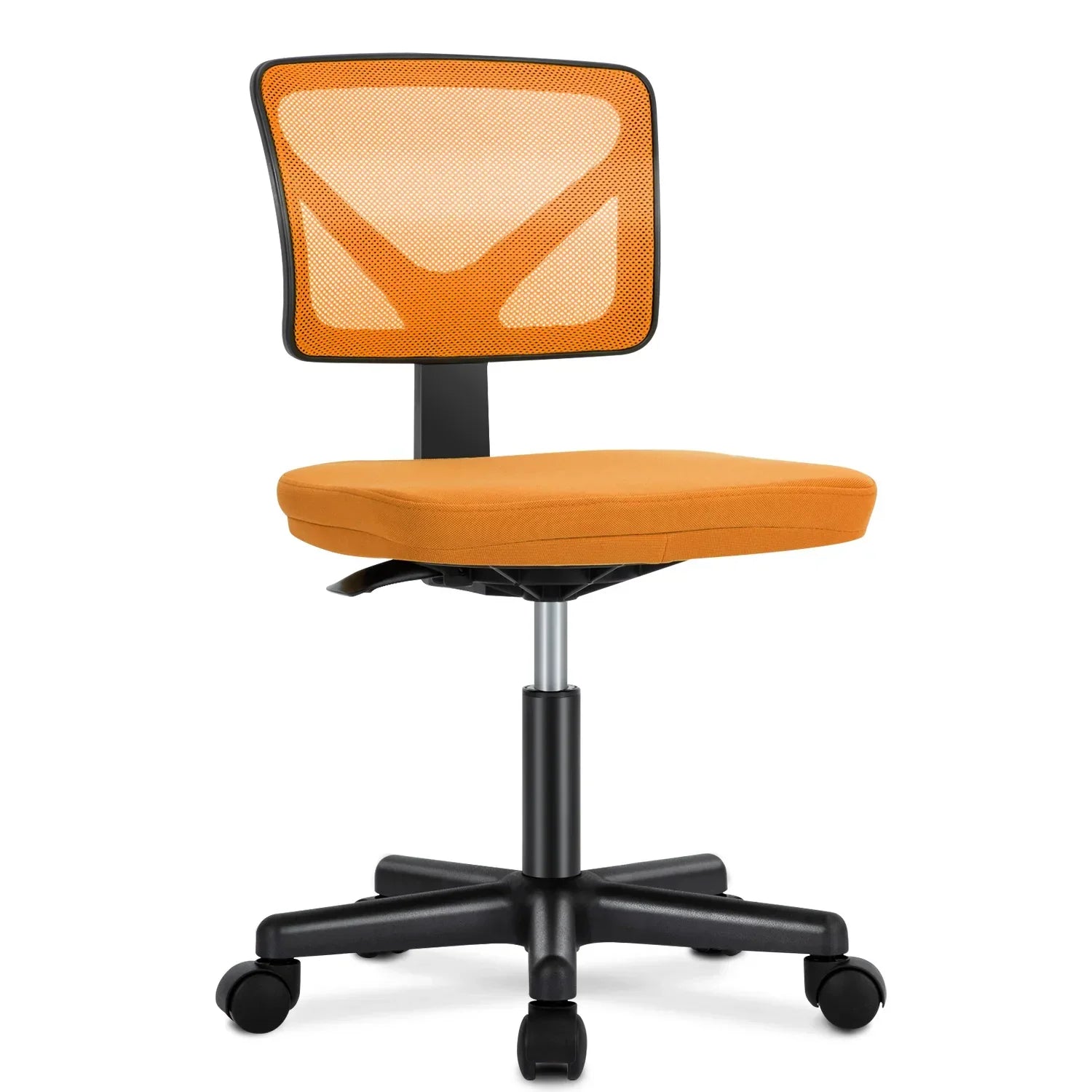 Armless Mesh Office Chair Low Back Adjustable Height Swivel Computer Chair