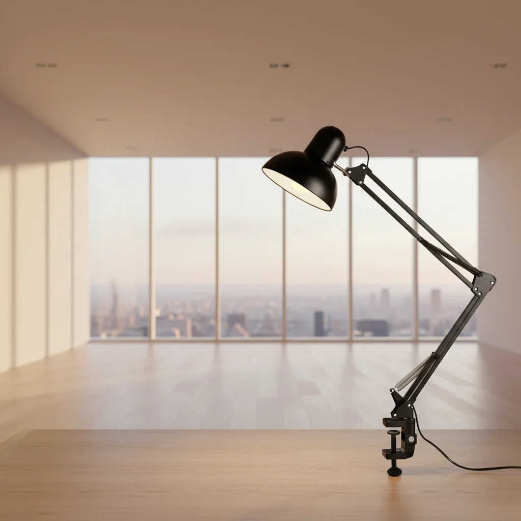 Flexible LED Desk Lamp Adjustable Metal Reading Light for Home Office Study Table