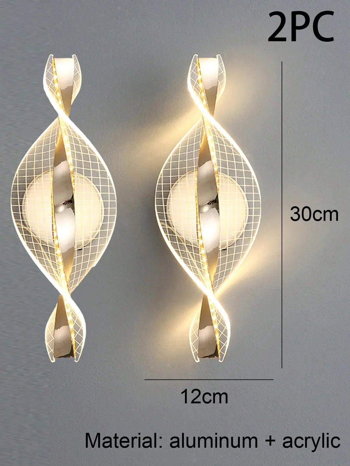 Modern LED Wall Lamp – Gold/Black Acrylic Light for Bedroom, Hallway & Living Room