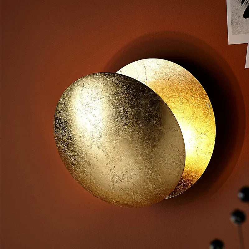 Solar Eclipse Wall Light – Moon Design Vintage LED Sconce for Bedroom & Stairs