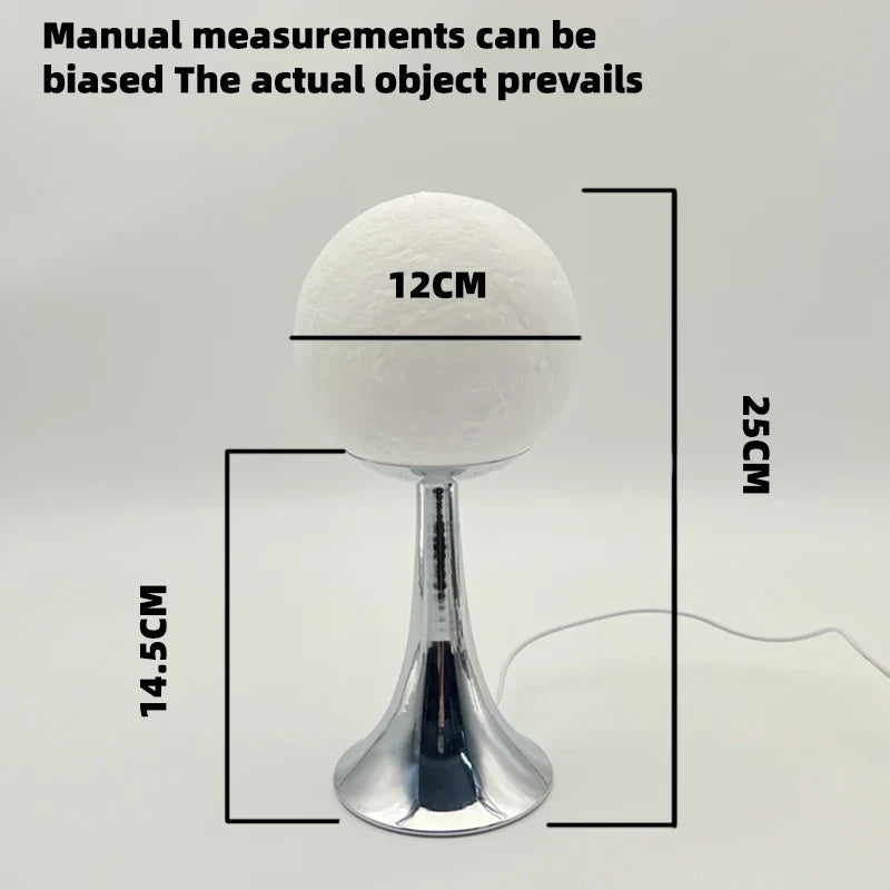 Glass Round Table Lamp Home Bedroom Desk Night Light Atmosphere Bedside Lamp