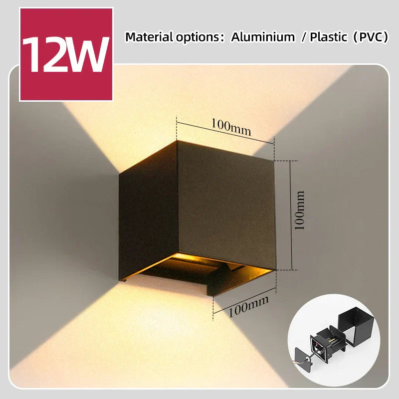 IP65 LED Wall Light – Outdoor Waterproof Aluminum Sconce for Porch, Garden & Bedroom