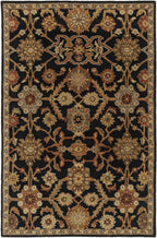 Salix Hand Tufted Black Wool Rug
