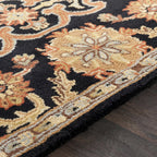 Salix Hand Tufted Black Wool Rug