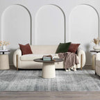 Barny Gray Blue Washable Rug - Clearance