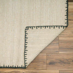 Ayumu Off White Hand Woven Wool Area Rug - Clearance