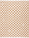 Kieu Mustard & Ivory Checkered Area Rug