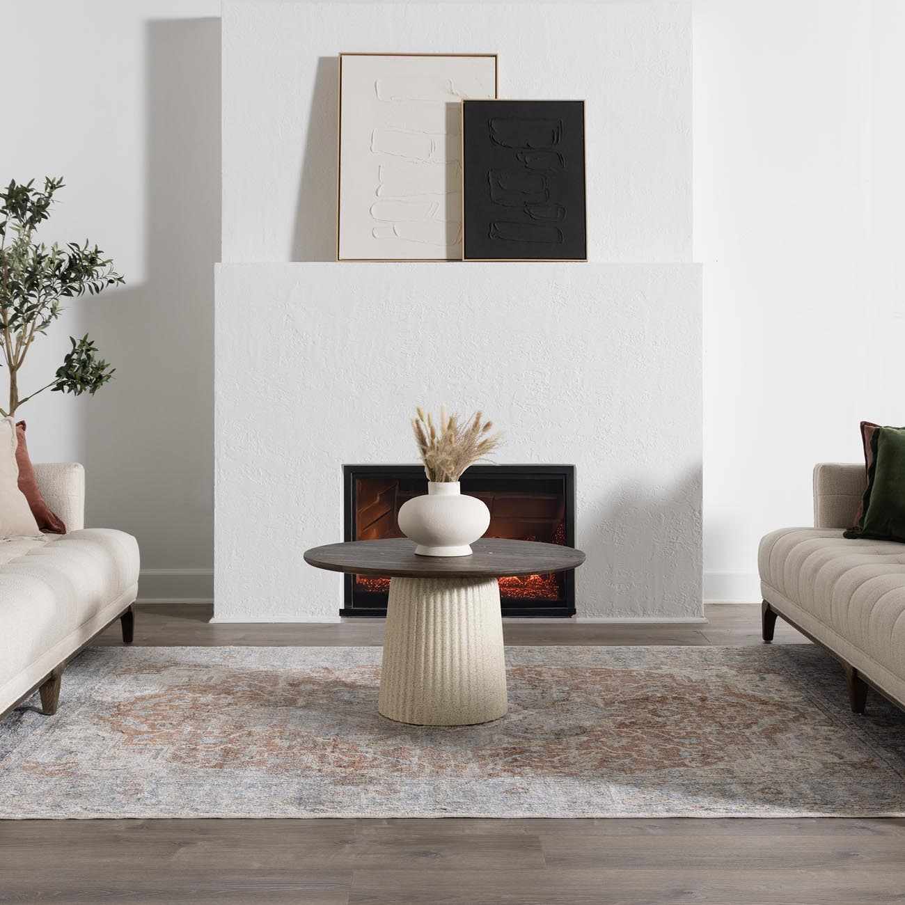 Emke Flat Pile Washable Rug - Clearance